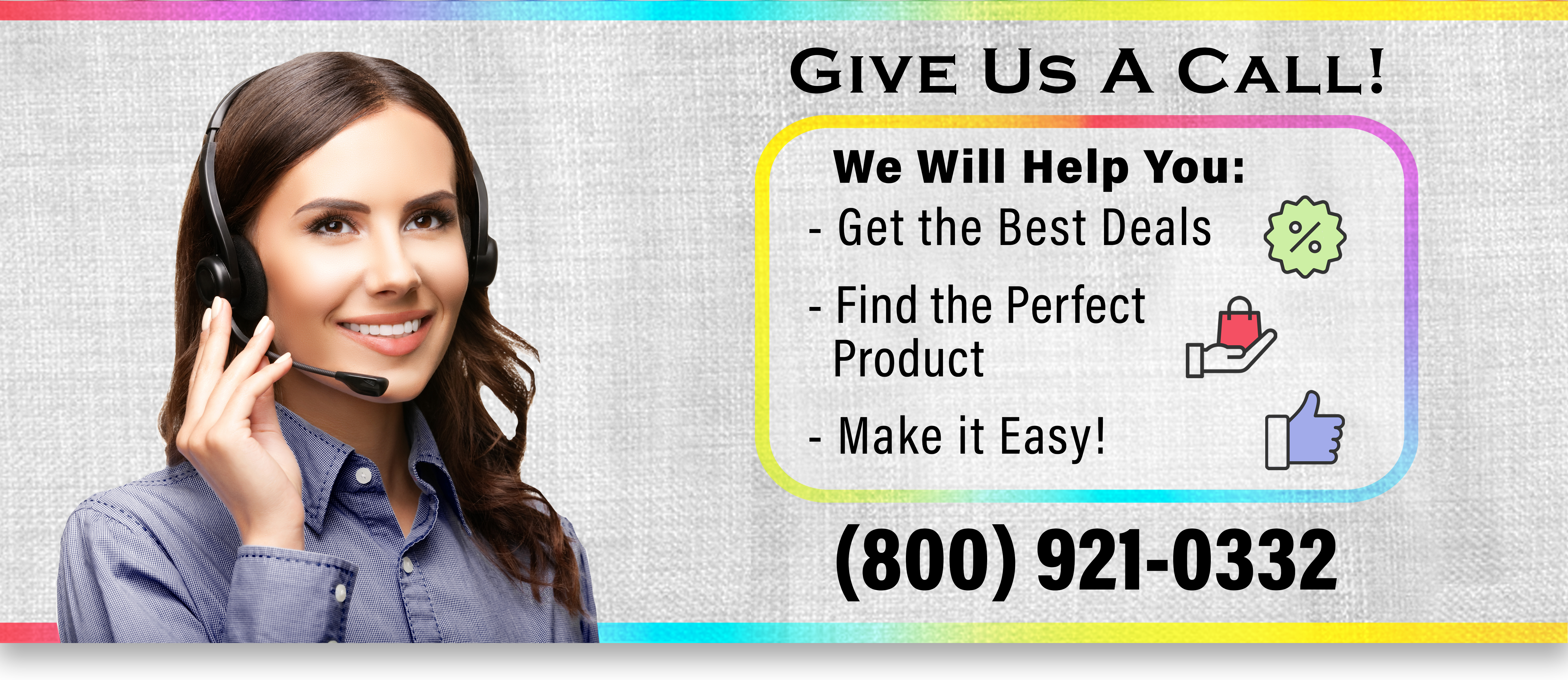 customer support banner